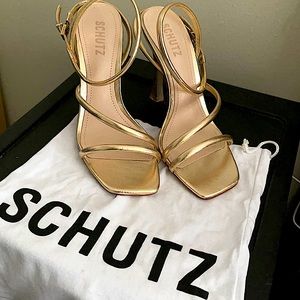 Schutz Polaina Metallic Heels
